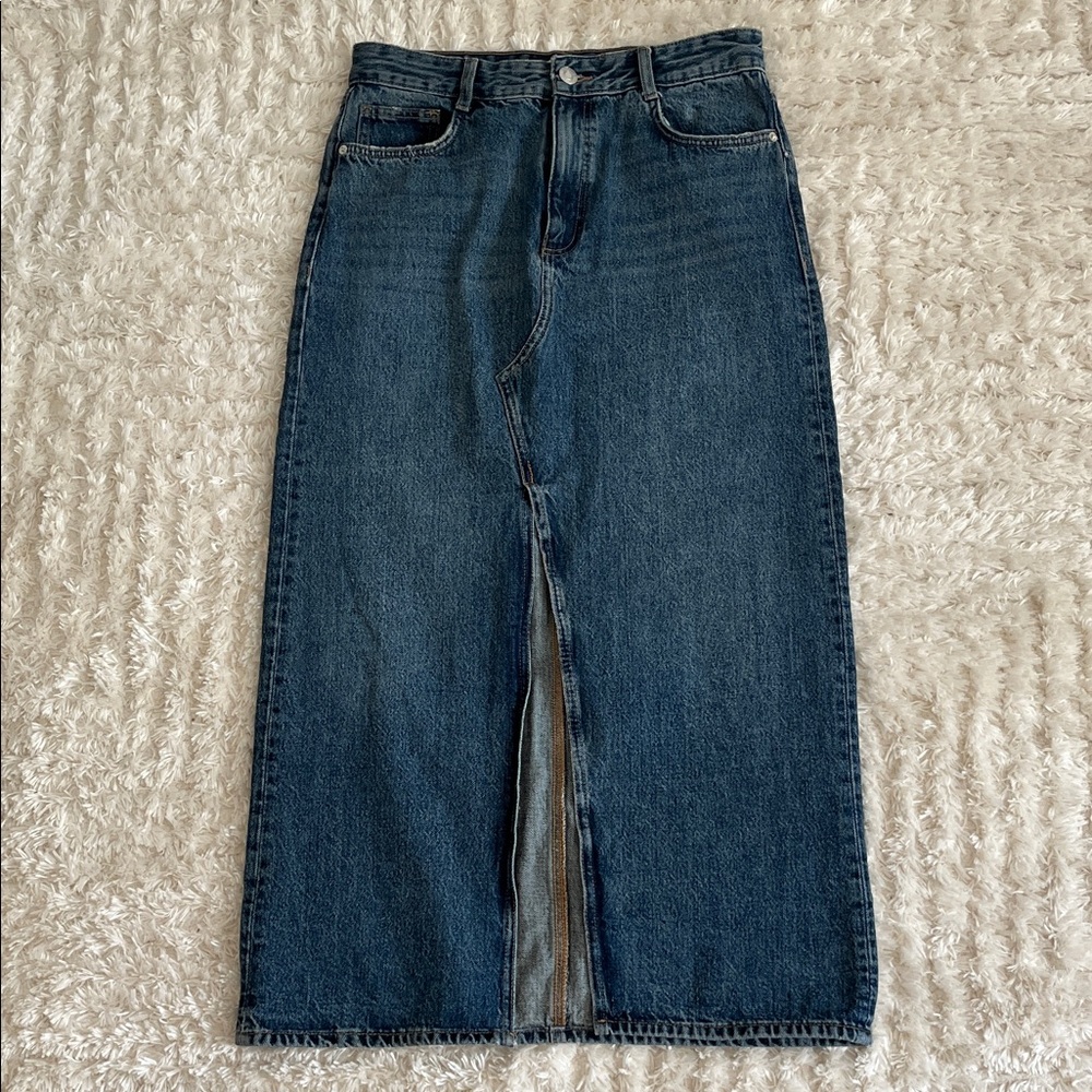 Zara Blue Denim Skirt NWOT